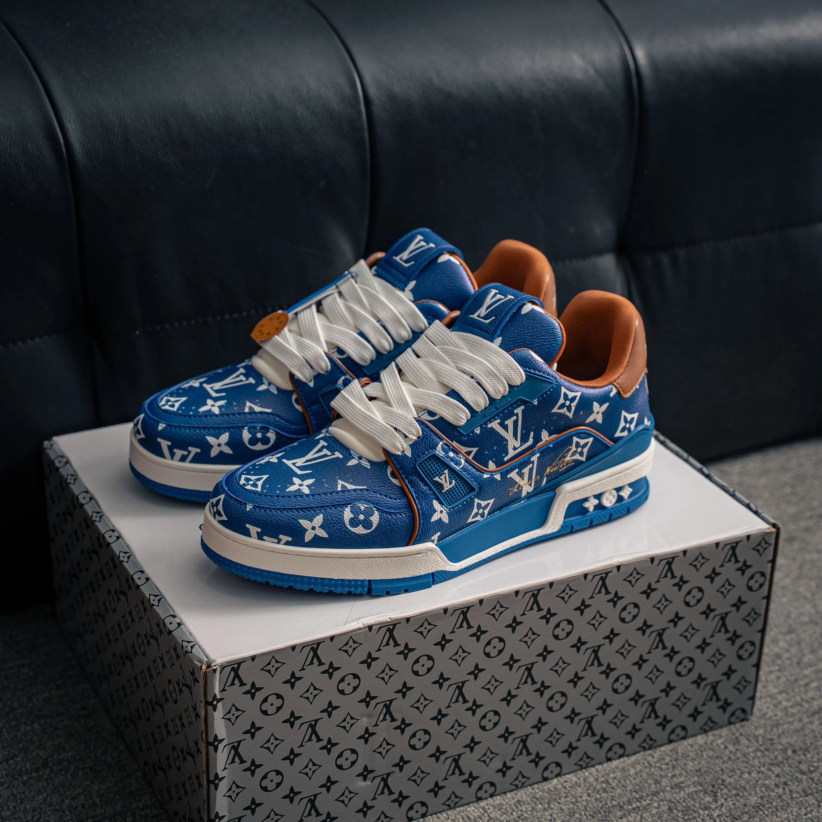 【L 2 】 Premium LV Classic New Arrival ✦ 1:1 ， ， ✦ Cowhide Leather Shoes ， LOGO ✦ + ，